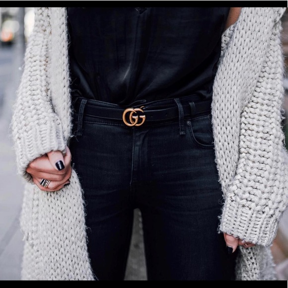 gucci thin leather belt